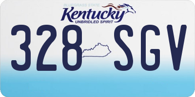 KY license plate 328SGV