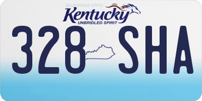 KY license plate 328SHA