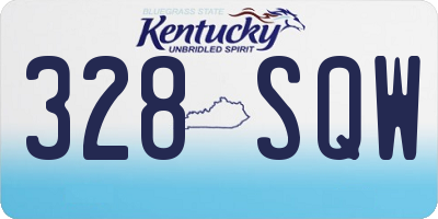 KY license plate 328SQW