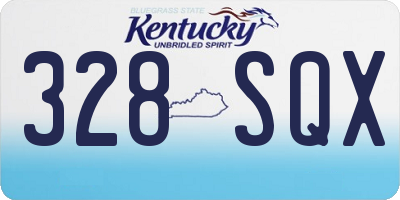 KY license plate 328SQX