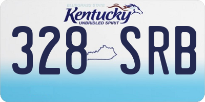 KY license plate 328SRB