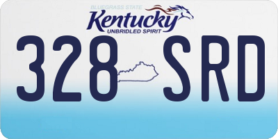 KY license plate 328SRD