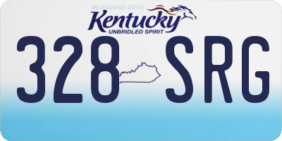 KY license plate 328SRG