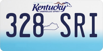 KY license plate 328SRI