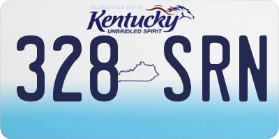 KY license plate 328SRN
