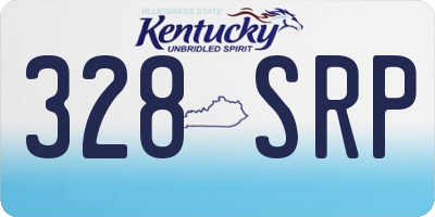 KY license plate 328SRP
