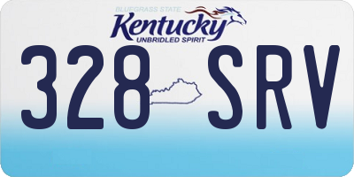 KY license plate 328SRV