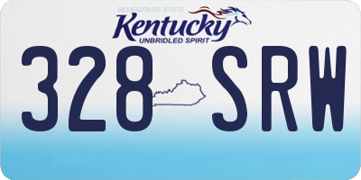 KY license plate 328SRW