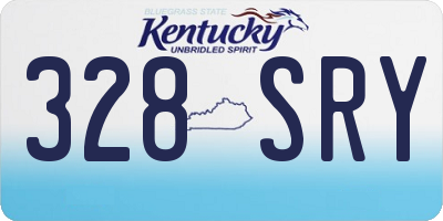 KY license plate 328SRY