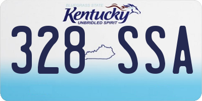 KY license plate 328SSA