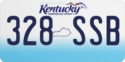 KY license plate 328SSB