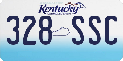 KY license plate 328SSC