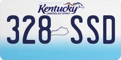 KY license plate 328SSD