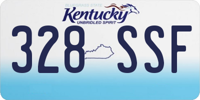 KY license plate 328SSF
