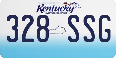 KY license plate 328SSG