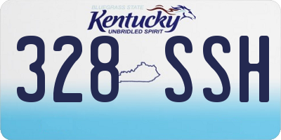 KY license plate 328SSH