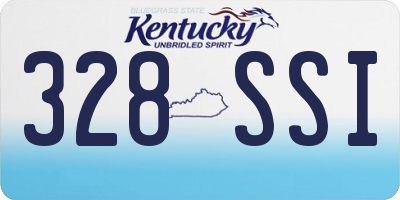 KY license plate 328SSI