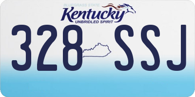 KY license plate 328SSJ
