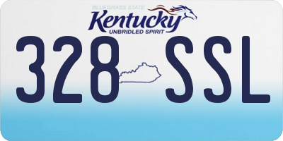 KY license plate 328SSL