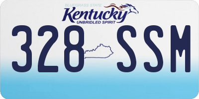 KY license plate 328SSM