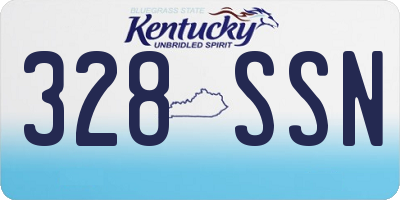 KY license plate 328SSN