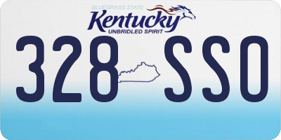 KY license plate 328SSO