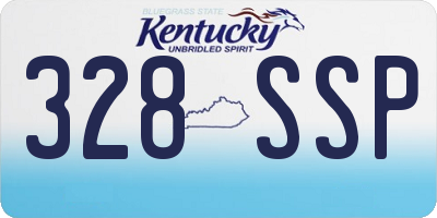 KY license plate 328SSP