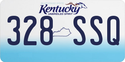 KY license plate 328SSQ