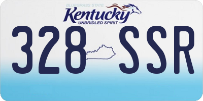 KY license plate 328SSR