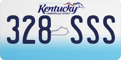 KY license plate 328SSS