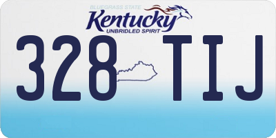 KY license plate 328TIJ