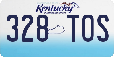 KY license plate 328TOS