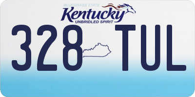 KY license plate 328TUL
