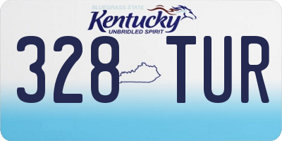 KY license plate 328TUR