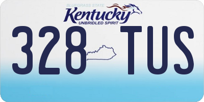 KY license plate 328TUS