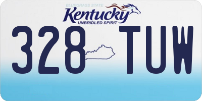 KY license plate 328TUW