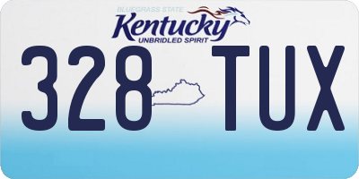 KY license plate 328TUX