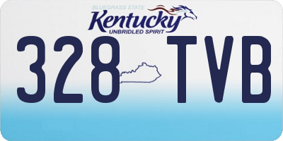 KY license plate 328TVB
