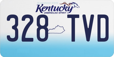 KY license plate 328TVD