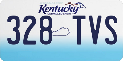 KY license plate 328TVS