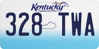 KY license plate 328TWA