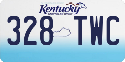 KY license plate 328TWC