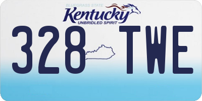 KY license plate 328TWE