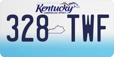 KY license plate 328TWF