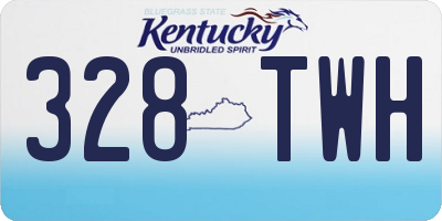 KY license plate 328TWH