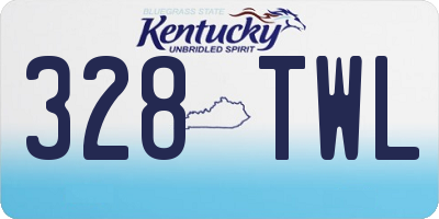 KY license plate 328TWL