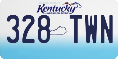 KY license plate 328TWN