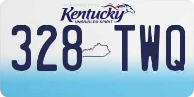 KY license plate 328TWQ