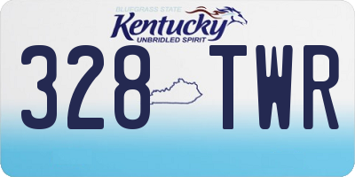 KY license plate 328TWR