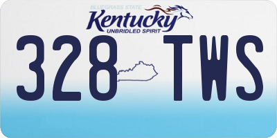 KY license plate 328TWS